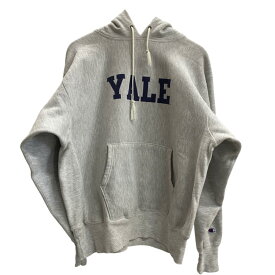 【中古】チャンピオン Champion 90's メキシコ製 YALE リバースウィーブ パーカ グレー Lサイズ 201MT-6068 VB