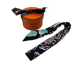 【中古】エルメス HERMES 22SS ツイリードール 春の鳥 スカーフ レディースジュエリー・アクセサリー その他 ブラック 601goods-50