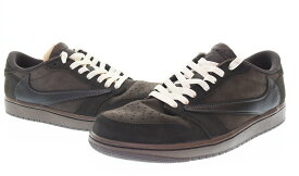 【中古】ナイキ NIKE Travis Scott Air Jordan 1 Low OG トラヴィススコットエアジョーダン1 ロー ベルベットブラウン DM7866-202 メンズ靴 スニーカー ブラウン 28cm 103S-1679