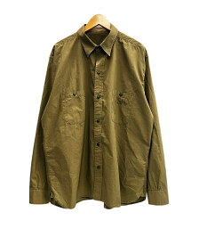 【中古】バズリクソンズ BUZZ RICKSON'S UTILITY SHIRTS N-3 ミリタリー ワーク ユーティリティ シャツ BR28219 18 長袖シャツ カーキ 101MT-6389