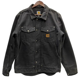 【中古】カーハート Carhartt 16年製 BERWICK JACKET バーウィックジャケット ダックワークジャケット ジャケット ブラック Mサイズ 201MT-6109 VB