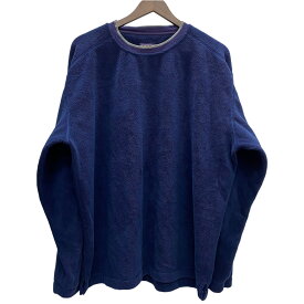 【中古】パタゴニア PATAGONIA 00's 2004年製 プラッシュシンチラスウェットシャツ 長袖カットソー ネイビー Lサイズ 201MT-6110 VB