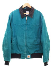 【中古】カーハート Carhartt 90s 00s Santa Fe Jacket サンタ フェ ジャケット ワーク ジャケット 希少 ターコイズ カラー J13AQU ジャケット グリーン Lサイズ 103MT-4770