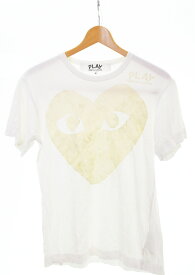 【中古】コムデギャルソン COMME des GARCONS PLAY COMME des GARCONS ハートプリントTEE AZ-T130 Tシャツ ホワイト Sサイズ 103LT-232