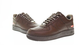 【中古】ナイキ NIKE Supreme Air Force 1 Low シュプリーム エアフォース1 ロー バロックブラウン CU9225-200 メンズ靴 スニーカー ブラウン 26cm 103S-1688