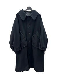 【中古】 ワイズ Y's AUTUMN / WINTER 2018-19 ビッグポケット ウールコート コレクションライン ヨウジヤマモト Yohji Yamamot ステッチ 日本製 BLACK 黒 YV-C01-104 コート 無地 ブラック サイズ1 104LT-507