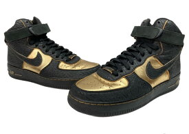 【中古】 ナイキ NIKE × NITRO MICROPHONE UNDERGROUND 09年製 AIR FORCE 1 HIGH SUPREME エア フォース ハイ サプリーム AF1 黒 345189-002 メンズ靴 スニーカー ブラック 29cm 104S-1311