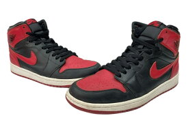 【中古】 ナイキ NIKE 13年製 AIR JORDAN 1 RETRO HIGH OG BRED エア ジョーダン レトロ ブレッド AJ1 バスケ ハイカット シューズ 赤 黒 555088-023 メンズ靴 スニーカー レッド 29.5cm 104S-1312
