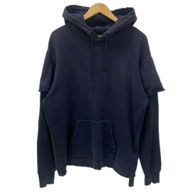【中古】アンダーカバー UNDERCOVER 15aw フェイクレイヤード フェード パーカ ネイビー 4サイズ 201MT-6145