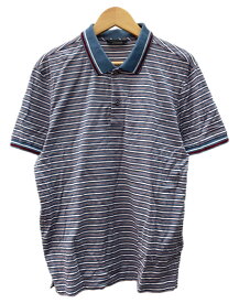 【中古】 プラダ PRADA Border Cotton Polo Shirt ボーダー コットン ポロ シャツ マルチボーダー 半袖 UJN138 半袖ポロシャツ ボーダー マルチカラー Lサイズ 104MT-3308