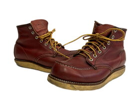 【中古】レッドウィング RED WING 90s USA製 アイリッシュセッター モックトゥ 刺繍羽タグ ワークブーツ 8131 メンズ靴 ブーツ ワーク ベージュ 7 1/2 101sh-2703