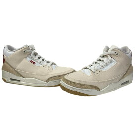 【中古】ナイキ NIKE リーバイス Levi's エアジョーダン3 レトロ Air Jordan 3 Retro SP Ecru Denim IR0910-400 メンズ靴 スニーカー ベージュ 28cmサイズ 201-shoes1808