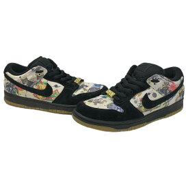 【中古】ナイキ NIKE シュプリーム Supreme SB ダンク ロー Dunk Low FD8778-001 メンズ靴 スニーカー ブラック 27cmサイズ 201-shoes1862