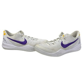【中古】ナイキ NIKE コービー8 プロトロ Kobe 8 Protro Lakers Home HF9550-100 メンズ靴 スニーカー ホワイト 26.5cmサイズ 201-shoes1888