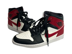 【中古】ジョーダン JORDAN Nike W Air Jordan 1 Mid Gym Red ナイキ ウィメンズ エアジョーダン1 ミッド ジムレッド 赤 白 黒 BQ6472-160 レディース靴 スニーカー ホワイト 25cm 101sh-2824