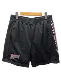 【中古】 シュプリーム SUPREME 18SS Bolt Basketball Short ボルト バスケットボール ショーツ メッシュ ジャージ ショート 短パン 稲妻 黒 ロゴ ハーフパンツ ブラック Sサイズ 104MB-663