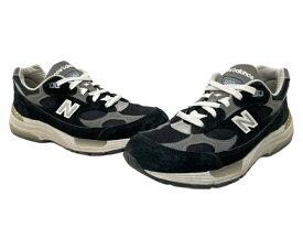 【中古】 ニューバランス new balance 21年製 M992 ABZORB SBS ローカット ランニング シューズ スエード メッシュ 灰 黒 M992EB メンズ靴 スニーカー ブラック 26cm 104S-1467