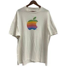 【中古】ヴィンテージ vintage 90's 00's Hanes USA製 Apple 企業ロゴ Tシャツ ホワイト XLサイズ 201MT-6674 VB