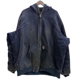 【中古】カーハート Carhartt アクティブジャケット フェード パーカー J130 MDT ジャケット ネイビー 3XLサイズ 201MT-6679 VB