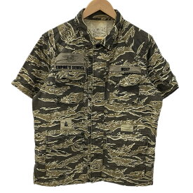 【中古】ダブルタップス WTAPS 00s タイガーカモ 迷彩 半袖シャツ マルチカラー 201MT-6686