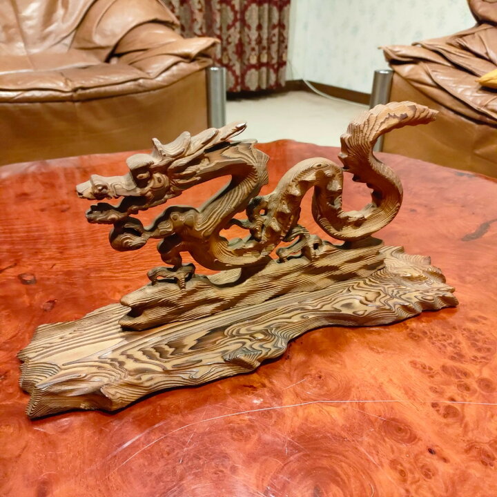 楽天市場】【中古】 龍 飛龍 木彫刻 木彫り 屋久杉 インテリア 工芸品 