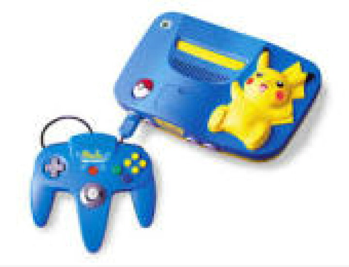 楽天市場 送料無料 中古 N64 任天堂64 Nintendo64 ピカチュウ ブルー イエロー 本体 コントローラー ケーブル付き 買取ヒーローズ１号店