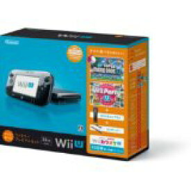 【訳あり】【送料無料】【中古】Wii U すぐに遊べるファミリープレミアムセット(クロ) 黒 任天堂（マリオU、パーティーU内蔵）