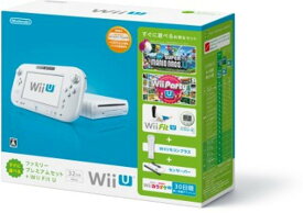 【送料無料】【中古】Wii U すぐに遊べるファミリープレミアムセット+Wii Fit U(シロ)(バランスWiiボード非同梱)（箱説付き）