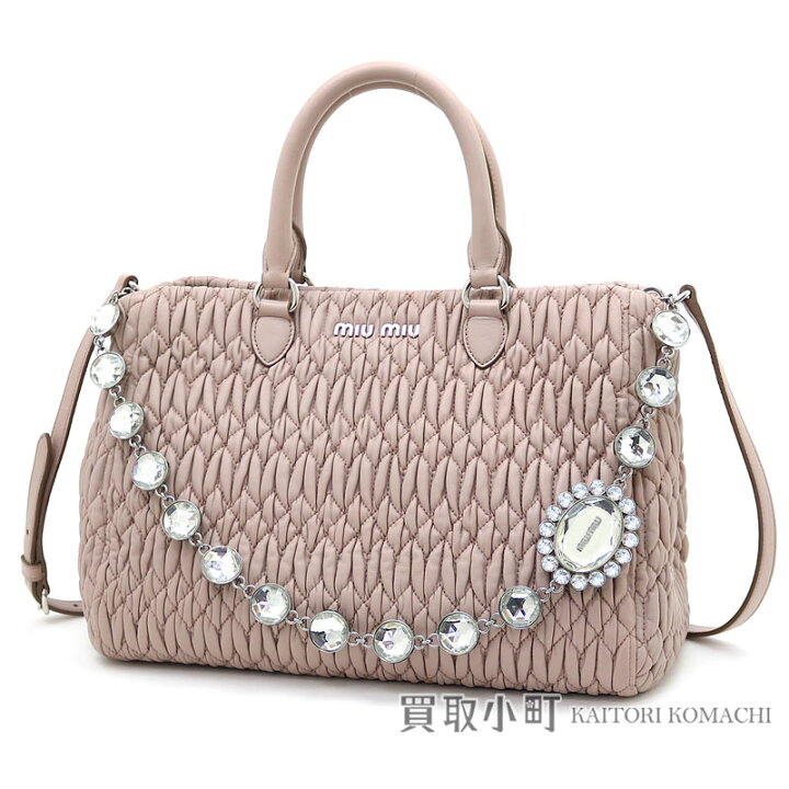 楽天市場】【美品】ミュウミュウ 【MIUMIU】 ナッパクリスタル トート  