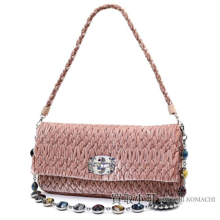 楽天市場】【美品】ミュウミュウ 【MIUMIU】 ベルベット クリスタル 