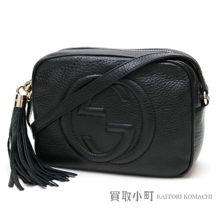 楽天市場】【美品】グッチ【GUCCI】ソーホー ブラックレザー ディスコ 