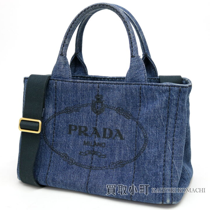 楽天市場】【美品】プラダ【PRADA】 デニム トートバッグ スモール  