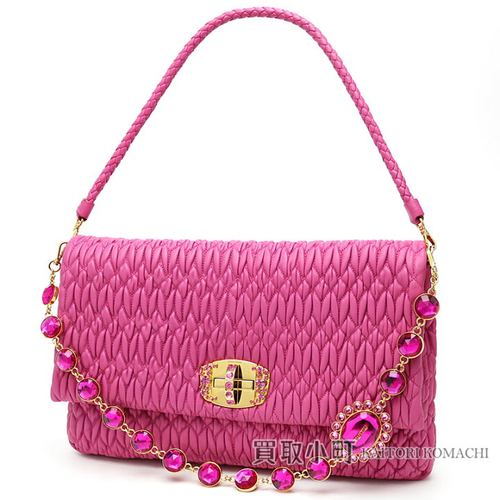 楽天市場】【美品】ミュウミュウ 【MIUMIU】 ナッパ クリスタル 2WAY  