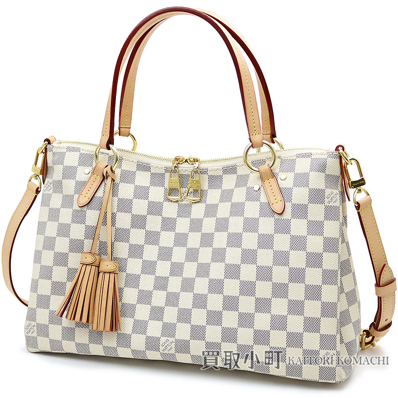 KAITORIKOMACHI: Louis Vuitton N40022 リミントンダミエアズールレザータッセルチャームトートバッグ 2WAY shoulder bag LV ...