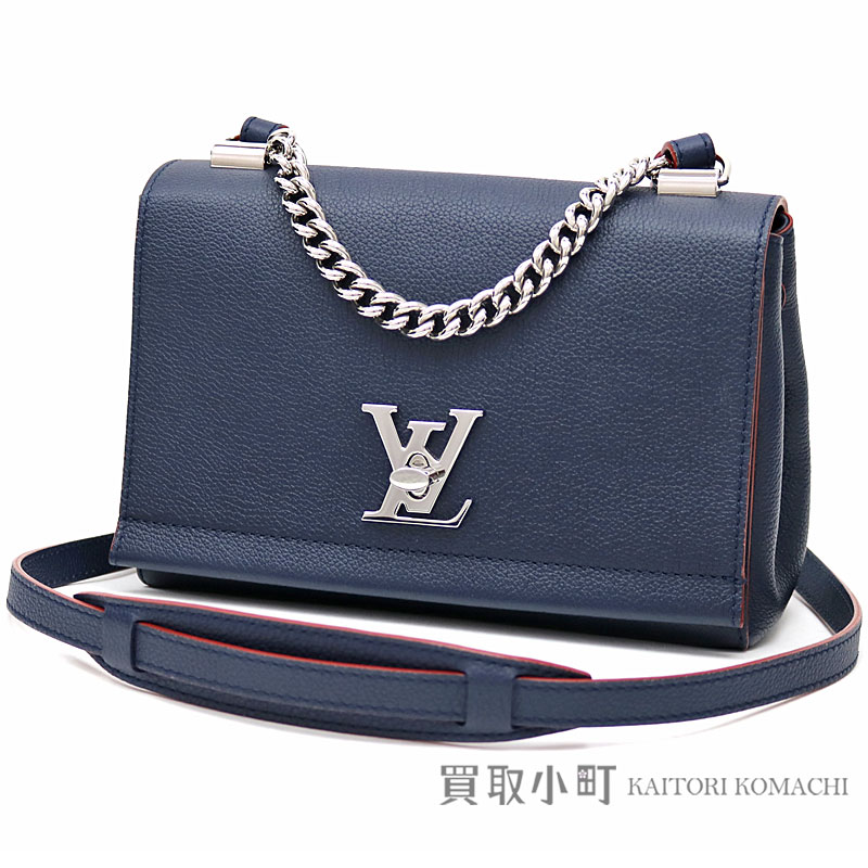 KAITORIKOMACHI: Take Louis Vuitton M43391 lock me II BB マリーヌルージュソフトカーフパルナセア LV logo twist lock ...