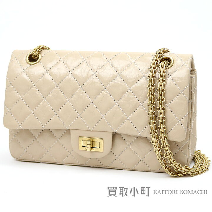 美品シャネルアイコンラインハンドバッグベージュ 