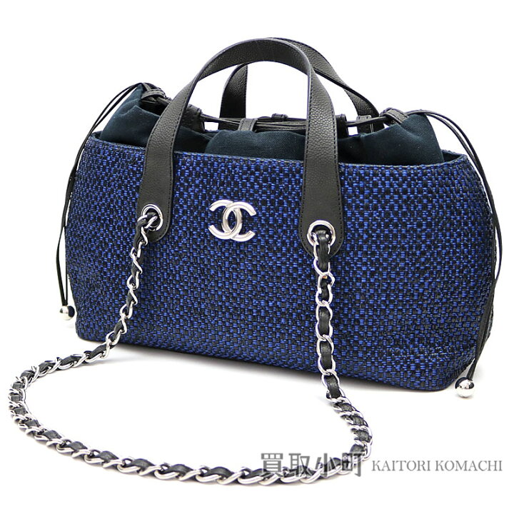 楽天市場】【美品】シャネル 【CHANEL】 ストロー ドローストリング 