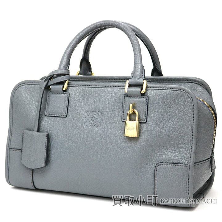 【美品】ロエベ【LOEWE】アマソナ28 グレー ゴートスキン アナグラムエンボス ハンドバッグ ミニボストンバッグ アイコン レザー AMAZONA28 HANDBAG【Aランク】【中古】 買取小町 LOEWE(ロエベ) アマソナ28 ハンド バッグ グレー ゴートスキン netshop