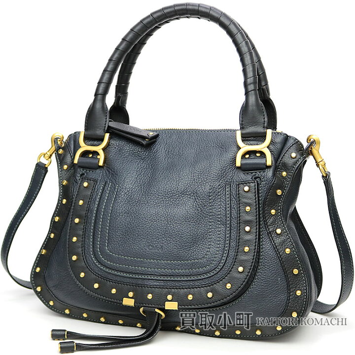楽天市場】【美品】クロエ【Chloe】マーシー スタッズ ハンドバッグ 