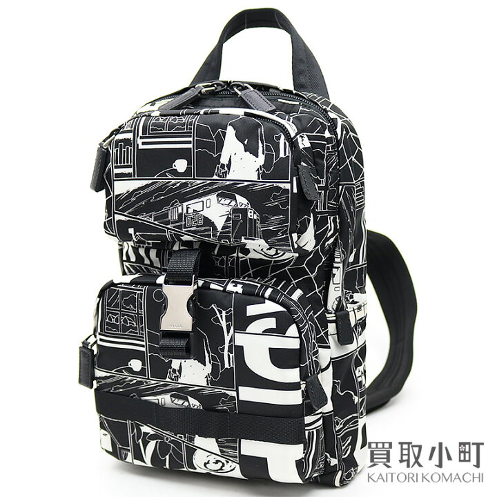 楽天市場】【美品】プラダ 【PRADA】コミックプリント バックパック 