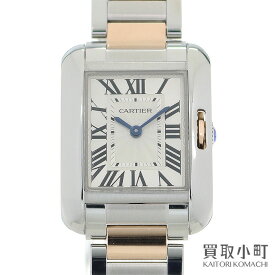 【最大1万円OFFクーポン! 4/24～】【美品】カルティエ【CARTIER】タンクアングレースSM レディースウォッチ 18Kピンクゴールド コンビブレス クラシック クォーツ 女性用腕時計 W5310019 TANK ANGLAISE WATCH SM K18PG SS【Aランク【中古】