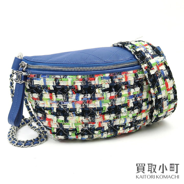 楽天市場】【美品】シャネル 【CHANEL】ツイード&レザー チェーン 