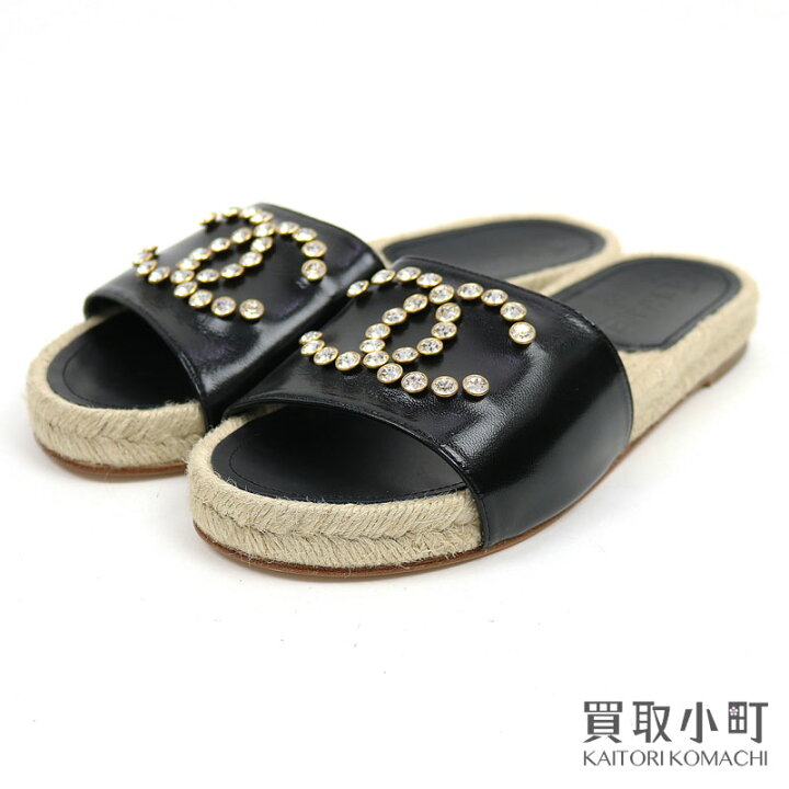 楽天市場】【美品】シャネル 【CHANEL】ミュール ココマーク ストラス  