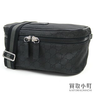 【最大1万円OFFクーポン! 4/25〜】【未使用品】グッチ 【GUCCI】GGナイロン ベルトバッグ ブラック ウエストポーチ クロスボディ スリング ショルダーバッグ 斜め掛け メンズ 449182 G1XHN 8615 Black Crossbody Bag【Sランク】【【中古】