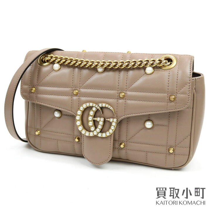 楽天市場】【美品】グッチ 【GUCCI】GGマーモント キルティングレザー  