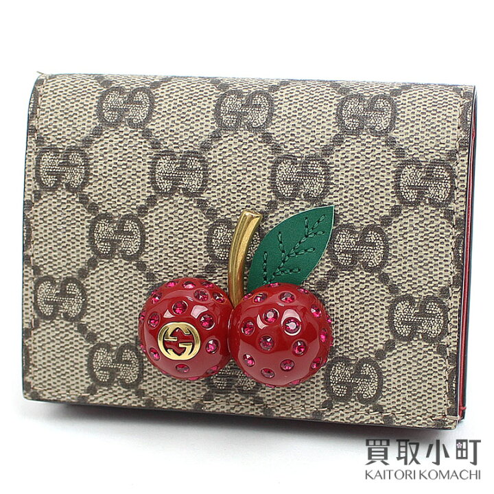 楽天市場】【美品】グッチ 【GUCCI】チェリー付き GGスプリーム  