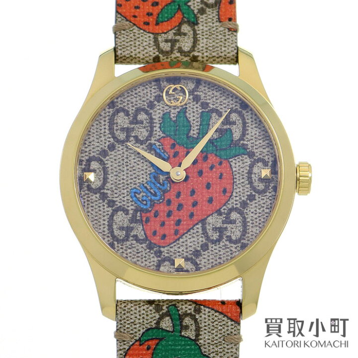 gucci GUCCIいちご 時計ベルト 【美品】グッチ【GUCCI】 Gタイムレス 