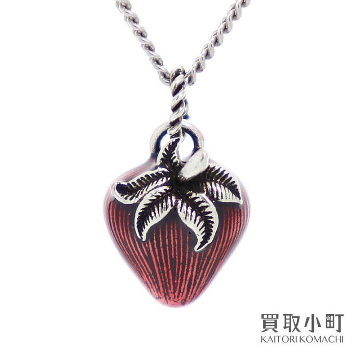 楽天市場】【美品】グッチ【GUCCI】ストロベリー ペンダント インター  