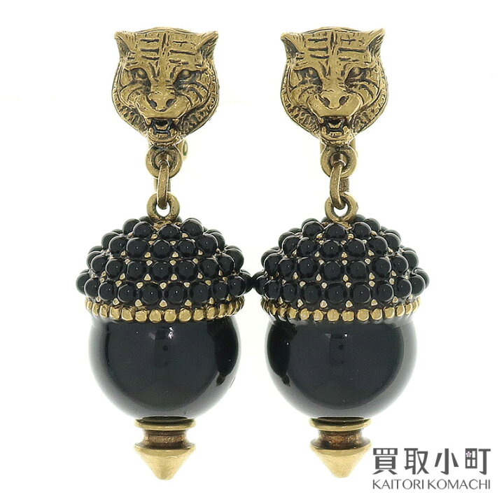 楽天市場】【美品】グッチ【GUCCI】 キャットヘッド イヤリング 