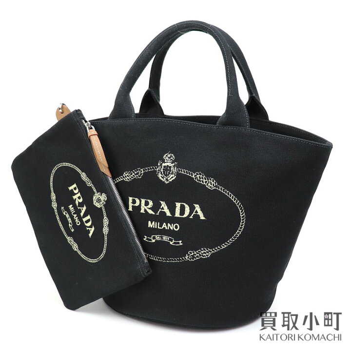 楽天市場】【美品】プラダ【PRADA】 カナパ トートバッグ シルク  